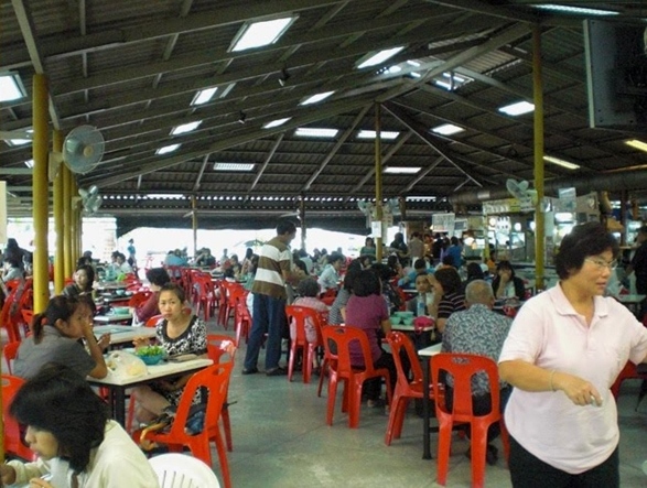 Part of the massive open air food court