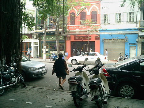 The view out of the window at Moca Cafe