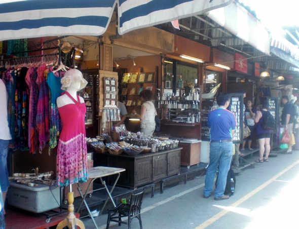 Chatuchak market stalls New Year 2012