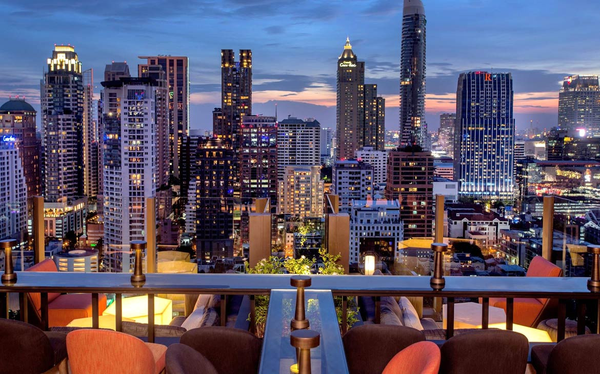 views from charbar sky bars in Bangkok