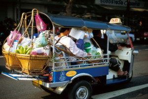 tuk tuk crowded thailand