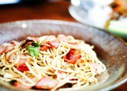 spaghetti at sugar lust cafe bangkok