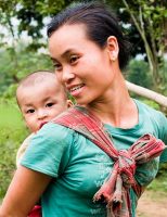 thai woman and baby