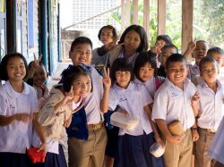 children at thai school