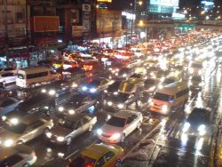 rainy evening in bangkok