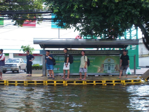 waiting for the bus