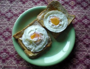 poached eggs on toast