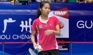ratchanok intanon in quarter finals world badminton championships 2013