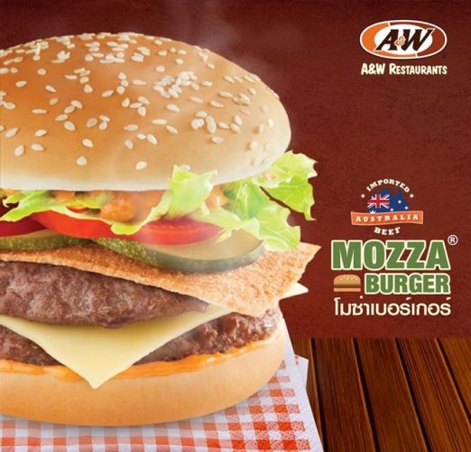 A&W Mozza Burger Bangkok