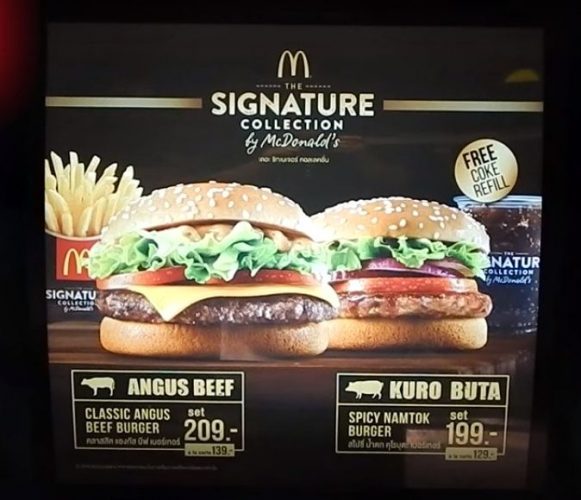 McDonalds spicy namtok burger