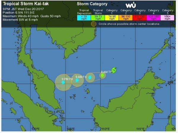Tropical Storm Kai-Tak Thailand