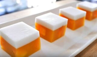 How to make Thai Mango Coconut Jelly (Woon Mamuang), it’s vegetarian and vegan