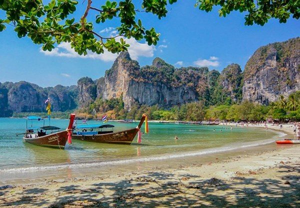 Beach in Thailand with Boats