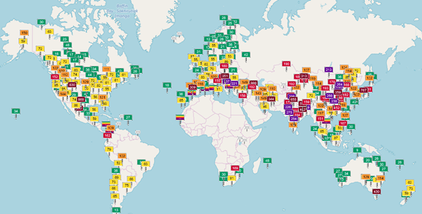 Air Quality Index world