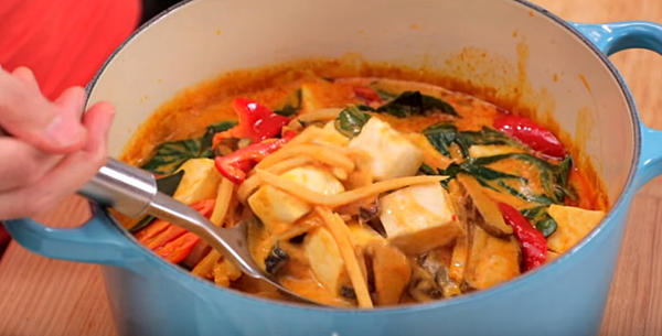 Vegan Thai Red Curry with Tofu