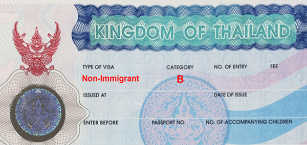Non-Immigrant B visa Thailand
