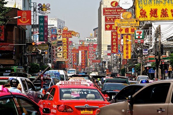 Taxi in Chinatown Bangkok