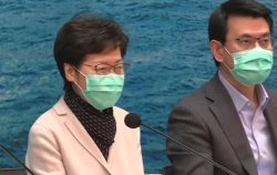 Carrie Lam with facemask