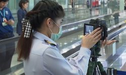 Thermal scanning at Bangkok Suvarnabhumi Airport Wuhan virus