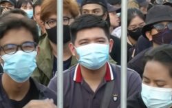 students protesting sanam luang bangkok
