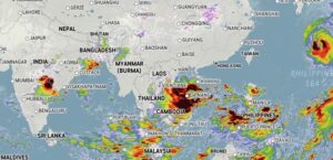 Current satellite photo over Thailand