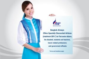 Thai senior citizens on Bangkok Airways