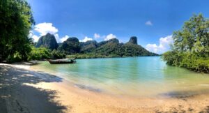 Deserted beach in Thailand