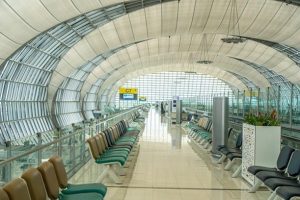 Deserted Suvarnabhumi Airport Bangkok