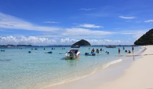 Tourists on Phuket beach