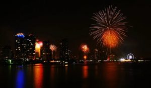 Fireworks in Bangkok for New Year's Eve