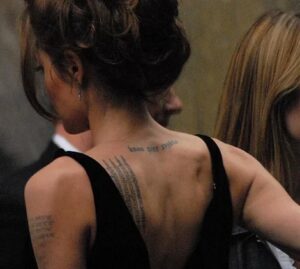 Angelina Jolie tatooe